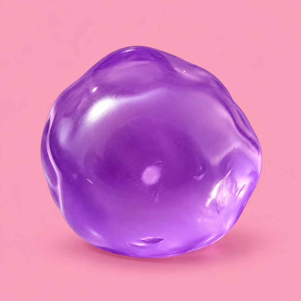 Purple Clear jelly coconut oil ball squishy