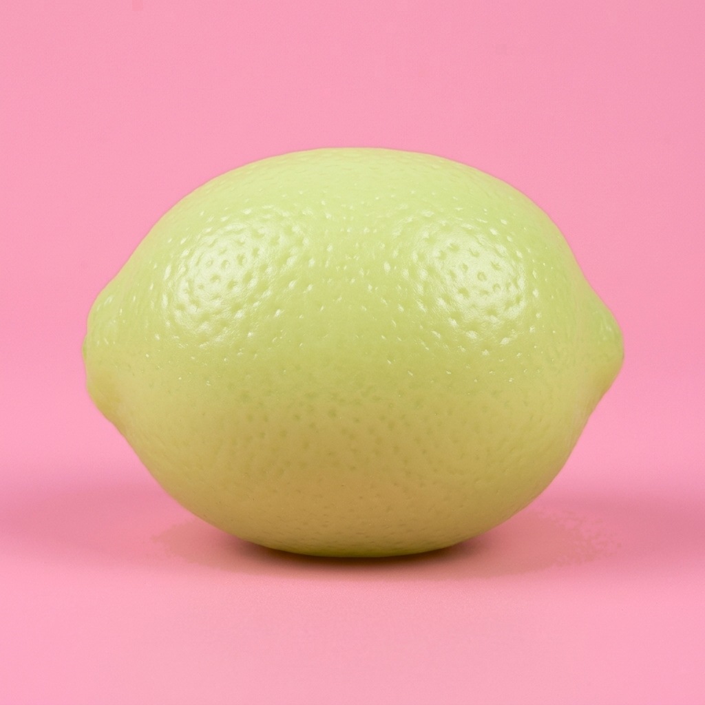Pale green crunchy lime squishy with a textured peel
