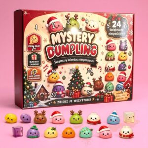 Christmas mystery dumpling squishy advent calendar with 24 mini squishies